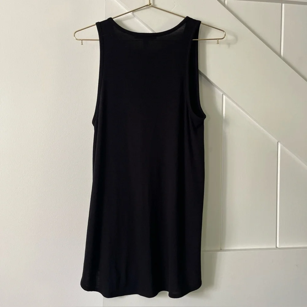 NWT Express One Eleven Strappy Black Tank Top Shirt Size XS Side Slits - Picture 2 of 13